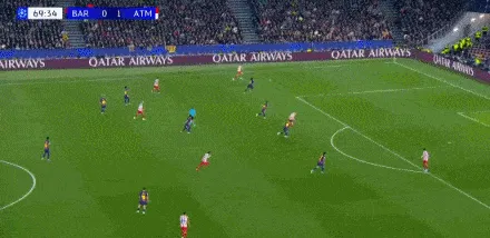 世界杯赛事动态-鲁杰里左路起球，瑟洛特抢点破门扩大比分，巴萨0-2马竞